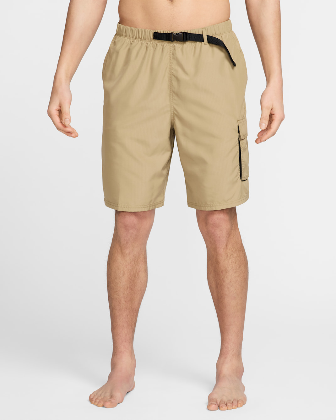 Shorts cargo de 23 cm con forro completo para hombre Nike Swim Voyage - Beige paracaídas/Negro
