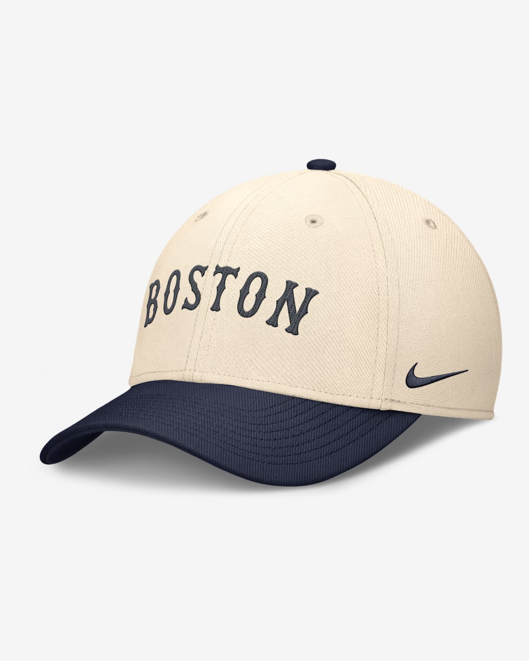 Gorra Nike Dri-FIT de la MLB para hombre Boston Red Sox Statement Rise Swoosh - Natural