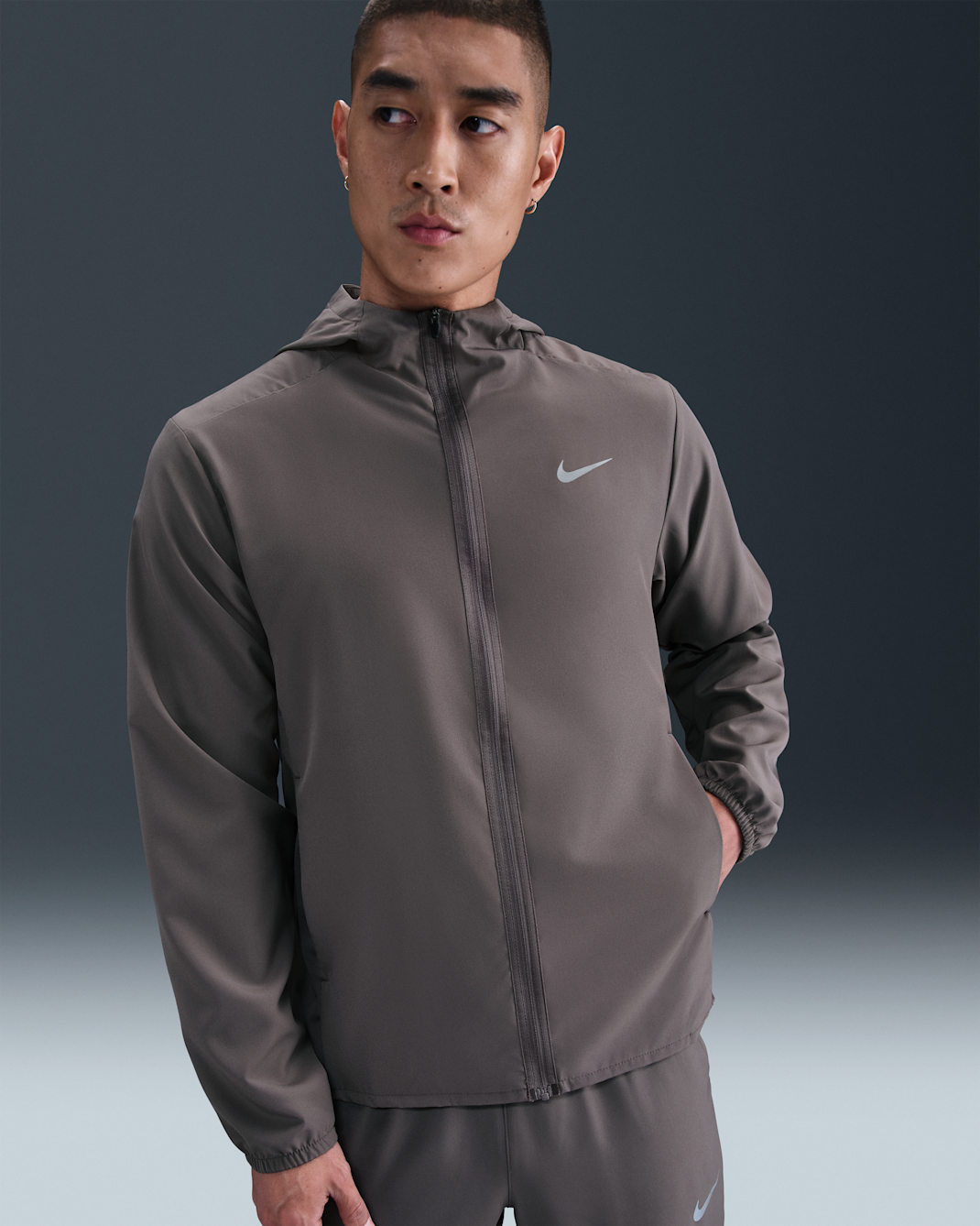 ナイキ フォーム メンズ Dri-FIT フーデッド バーサタイル ジャケット - ケイブストーン