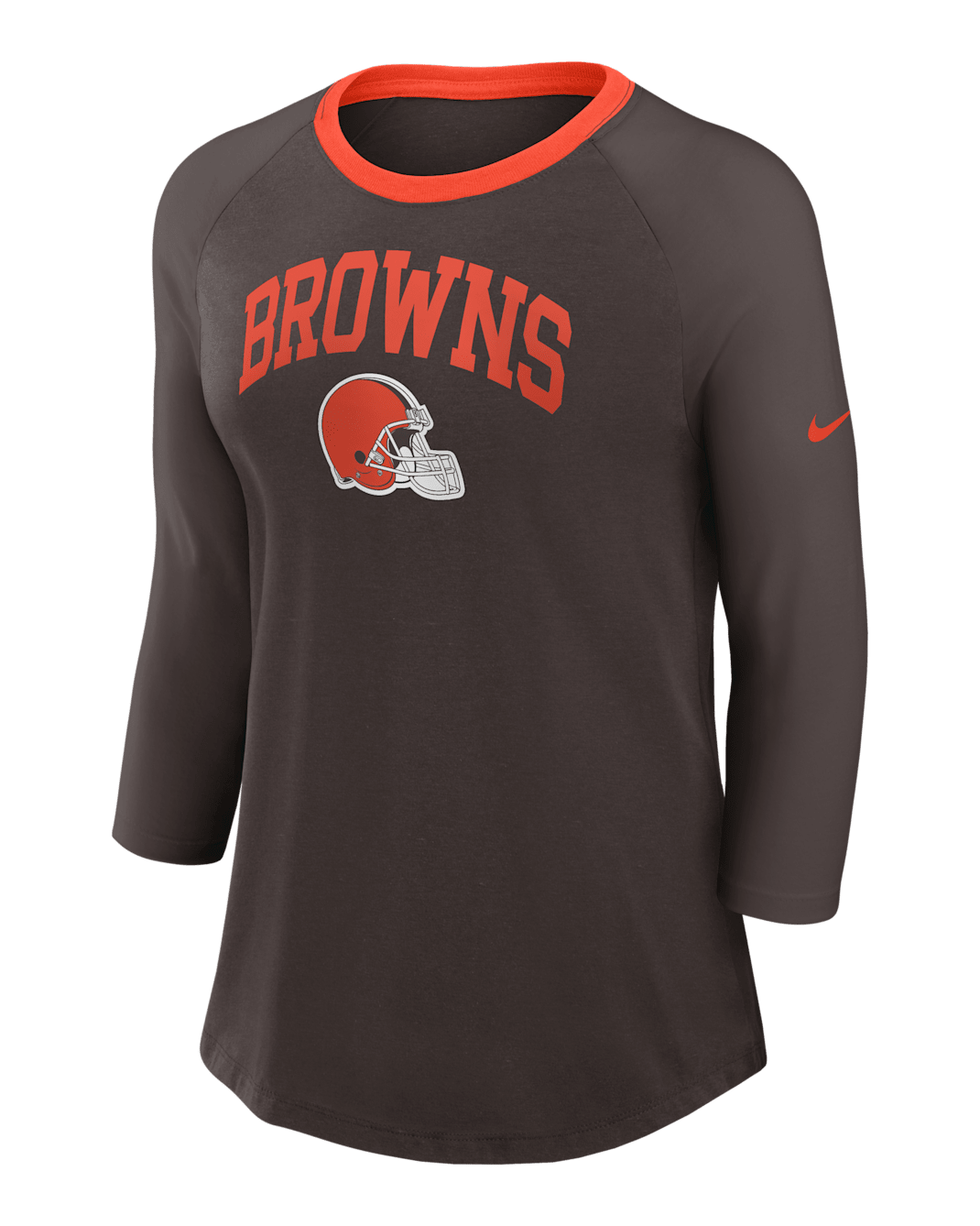 Cleveland Browns Women's Nike NFL 3/4-Sleeve T-Shirt - Brown