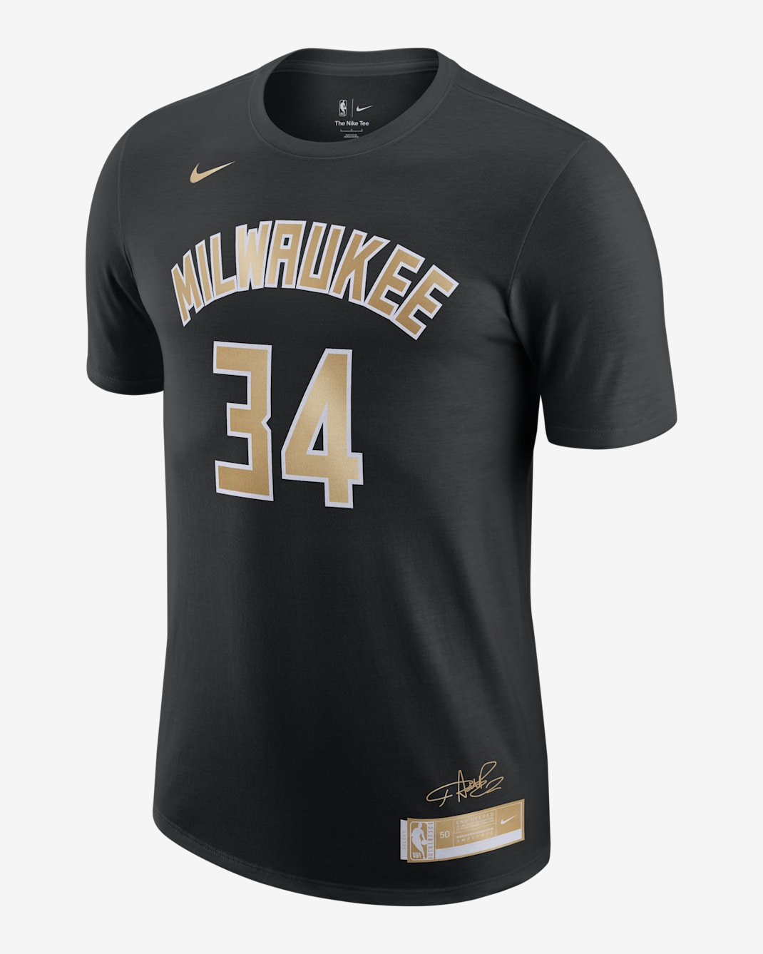 Giannis Antetokounmpo Select Series Men's Nike NBA T-Shirt - Black