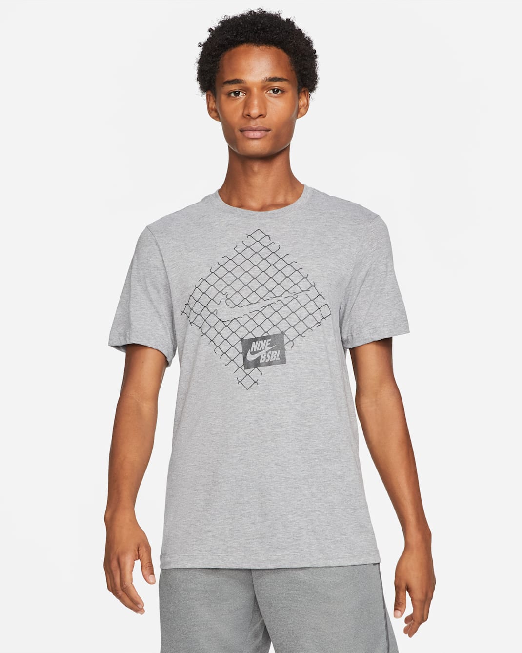 Nike Men's Baseball T-Shirt - Dark Grey Heather