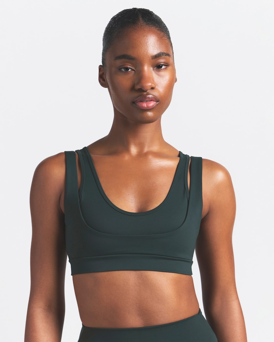 NikeSKIMS Matte Women's Double-Strap Scoop Bra - NSKM DARK TEAL/NSKM DARK TEAL