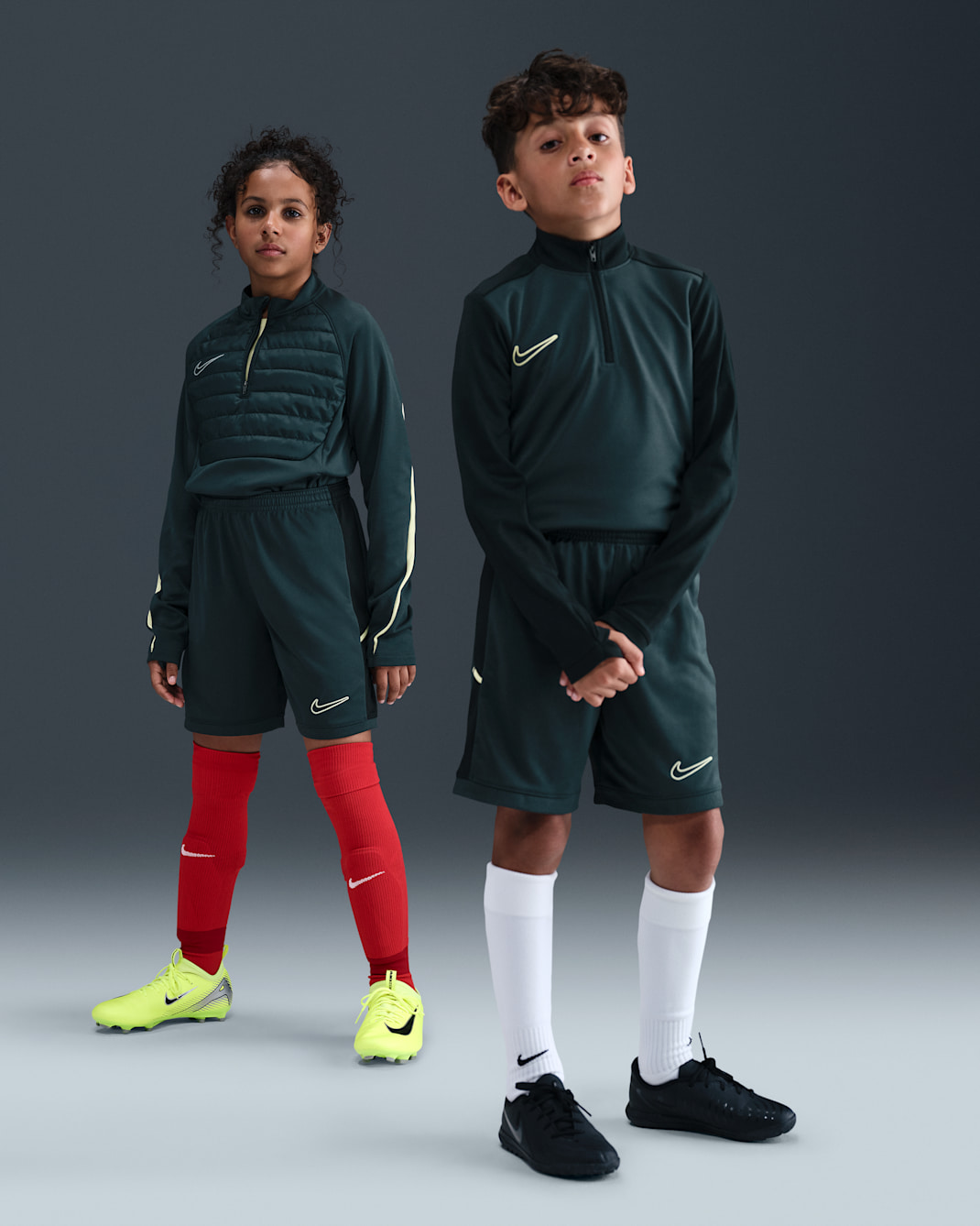 Nike Academy Pantalón corto de fútbol Dri-FIT de 18 cm - Niño/a - Seaweed/Negro/Limelight