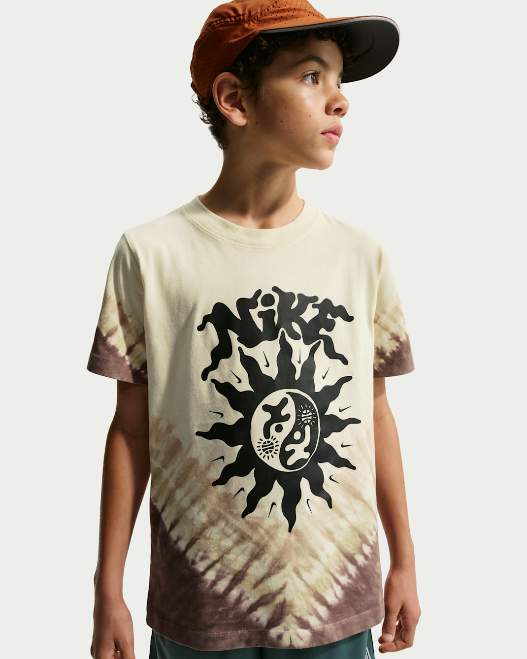 Nike Big Kids' Basketball T-Shirt - Coconut Milk/Hemp