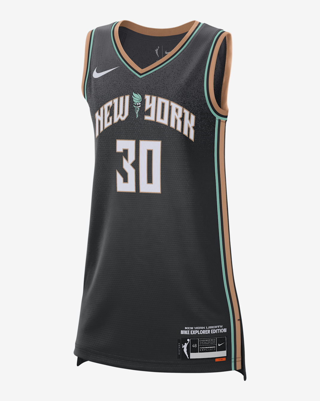 Jersey Nike Dri-FIT de la WNBA Victory New York Liberty Explorer Edition - Negro