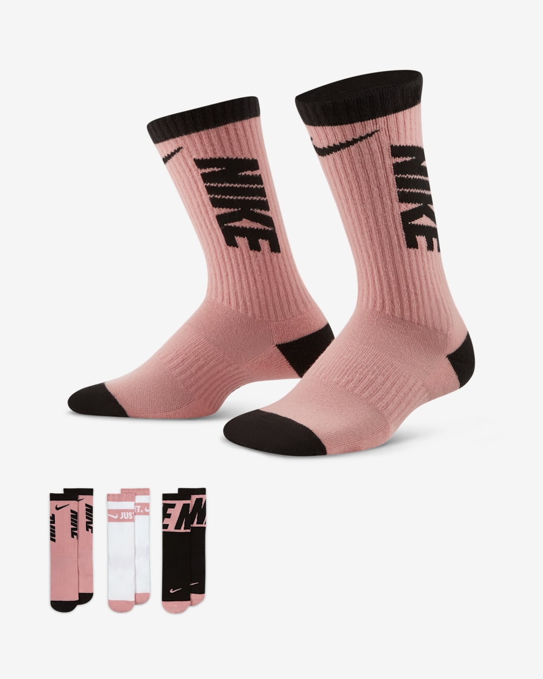 ถุงเท้าข้อยาวเด็กลดแรงกระแทก Nike Everyday (3 คู่) - หลายสี