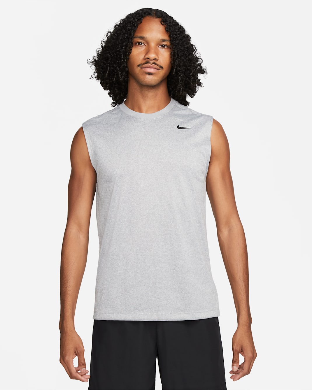 Nike Dri-FIT Legend Men's Sleeveless Fitness T-Shirt - Tumbled Grey/Flat Silver/Heather/Black