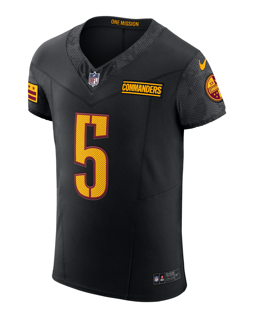 Jersey Nike Dri-FIT de la NFL Elite para hombre Jayden Daniels Washington Commanders - Negro