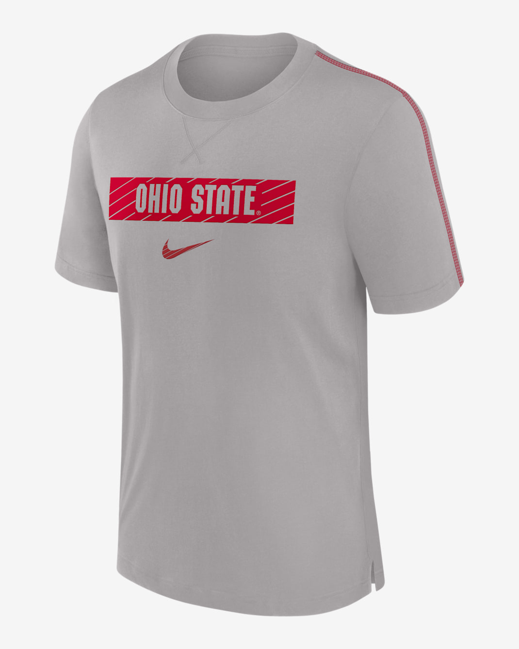 Playera universitaria Nike Dri-FIT para hombre Ohio State Buckeyes Sideline Player - Gris