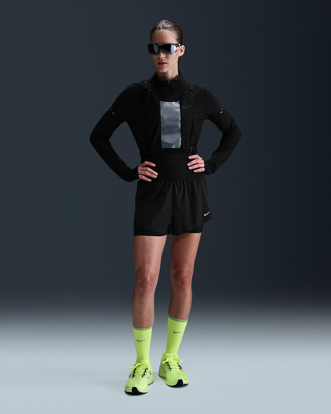 Nike Swift Women's Dri-FIT Mid-Rise 2-in-1 Running Shorts - Black