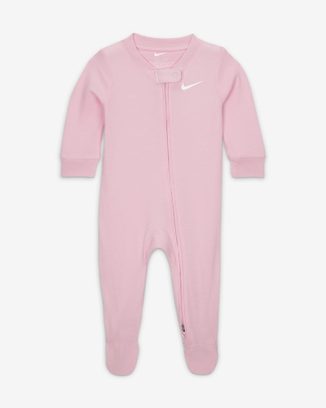 Mono de tejido Knit tipo waffle de viscosa para bebé (0 a 9 meses) Nike - Espuma rosa