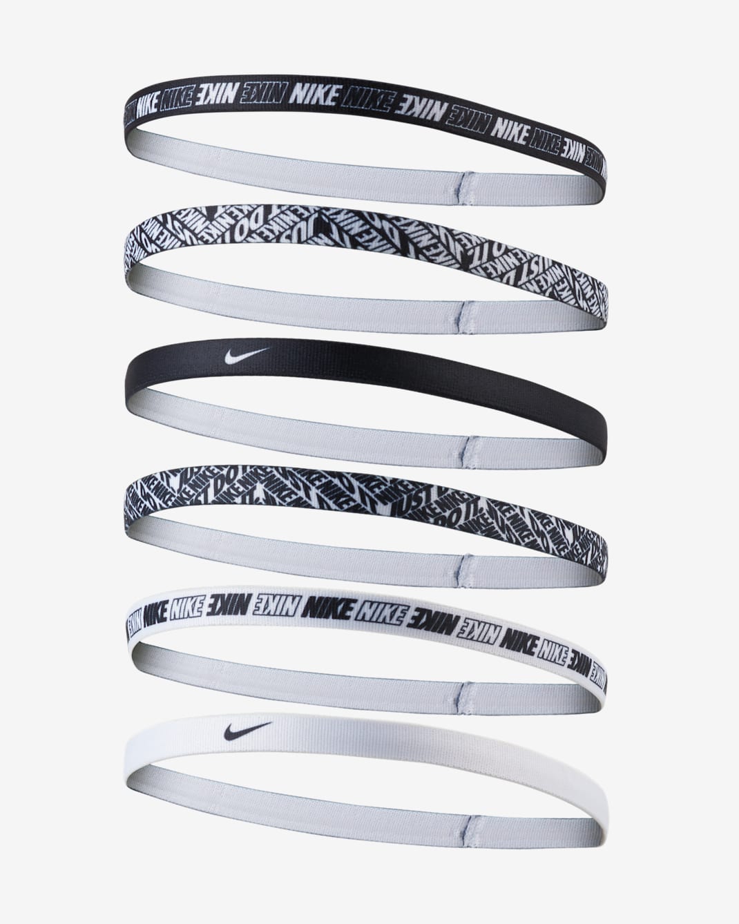 Nike Printed Headbands (6-Pack) - Multi-Colour/White/White
