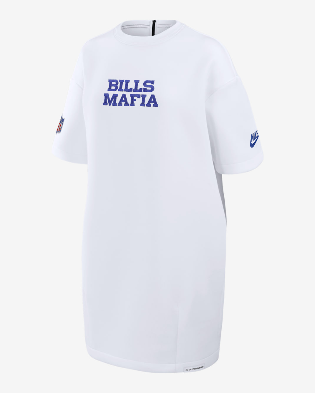 Buffalo Bills Rivalries Collection Oversized Tech Fleece Women's Nike NFL Dress - White