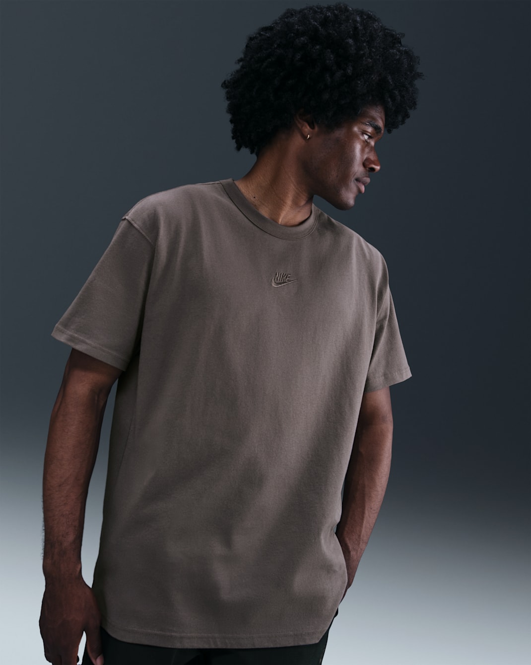 Nike Sportswear Premium Essentials Men's T-Shirt - Cave Stone