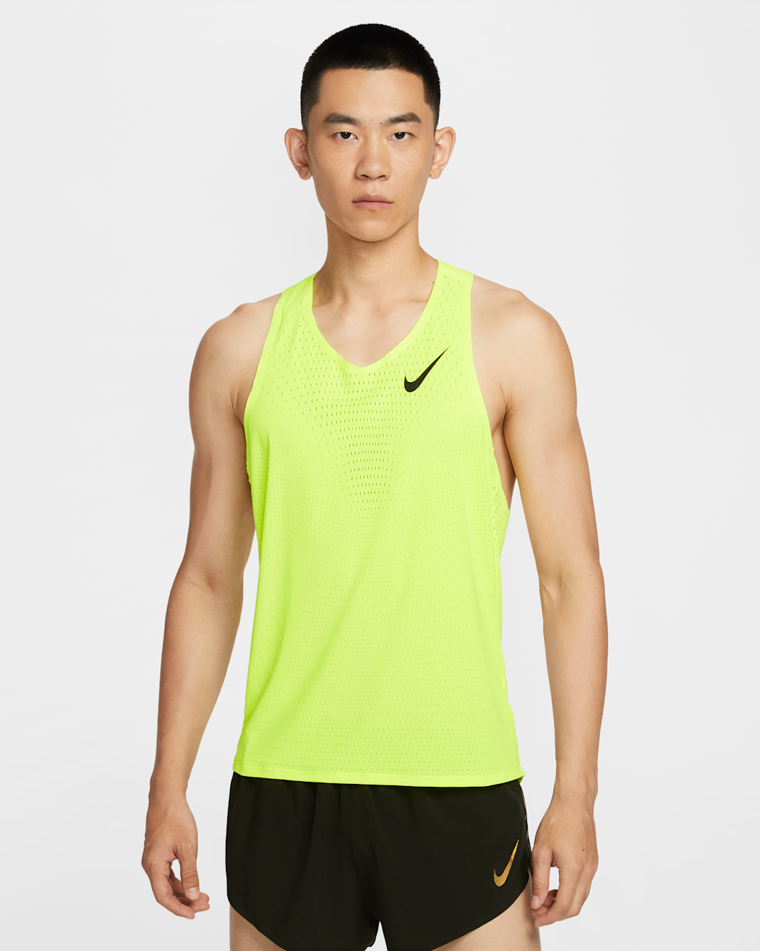 Nike AeroSwift Men's Dri-FIT ADV Running Singlet - Volt/Black