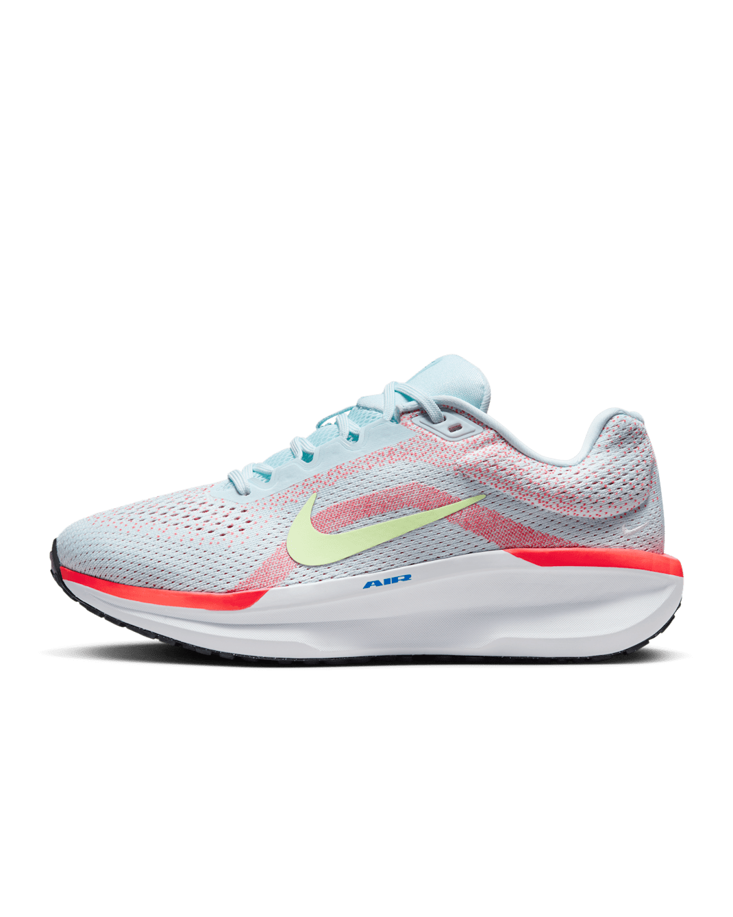 Nike Winflo 11 Women's Road Running Shoes - Glacier Blue/Bright Crimson/Sail/Barely Volt