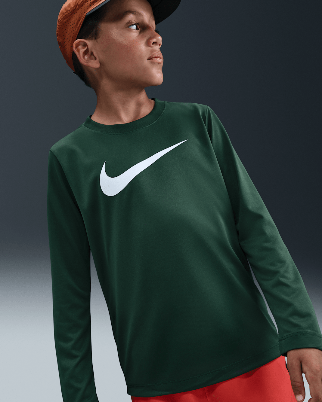 Nike Legend Big Kids' Dri-FIT Long-Sleeve T-Shirt - Fir
