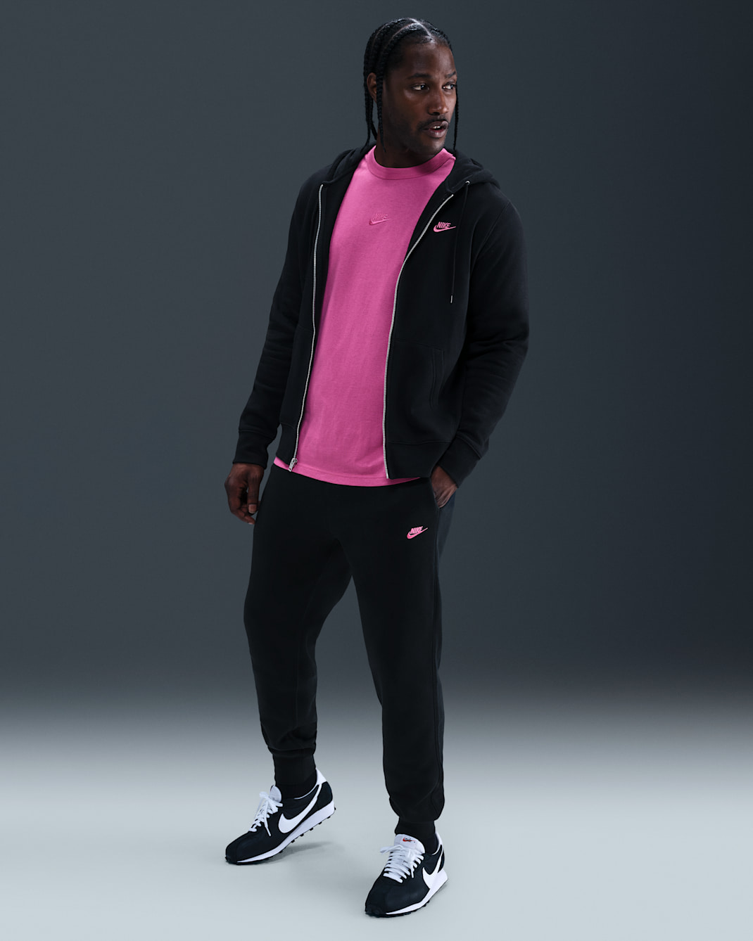 Pantalon de jogging Nike Club pour homme - Noir/Noir/Pinksicle