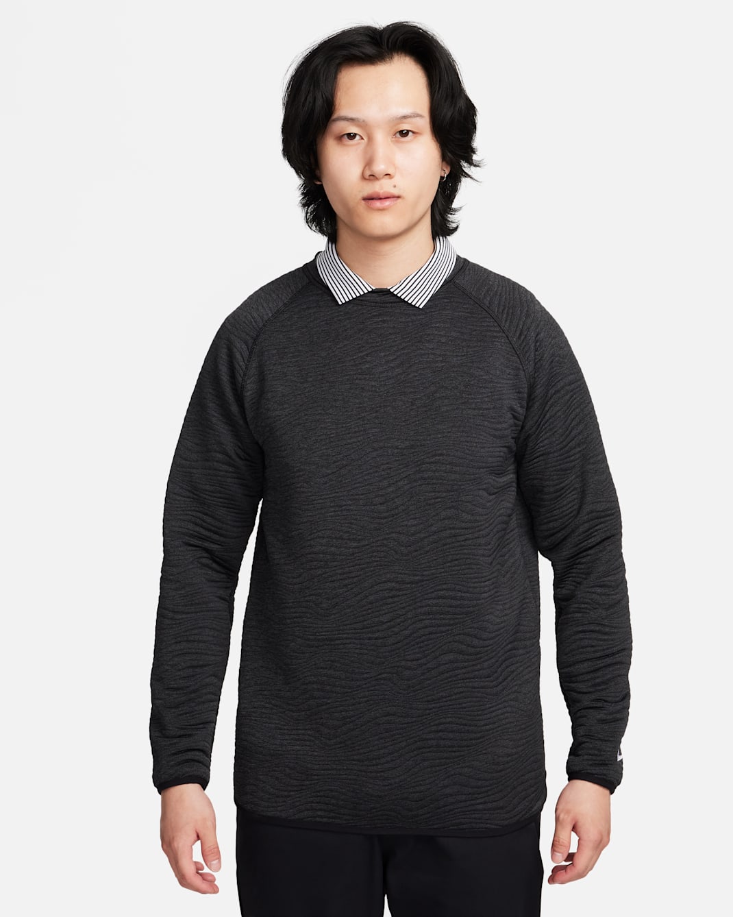 Nike Tour Men's Dri-FIT Golf Crew - Black/Black/White