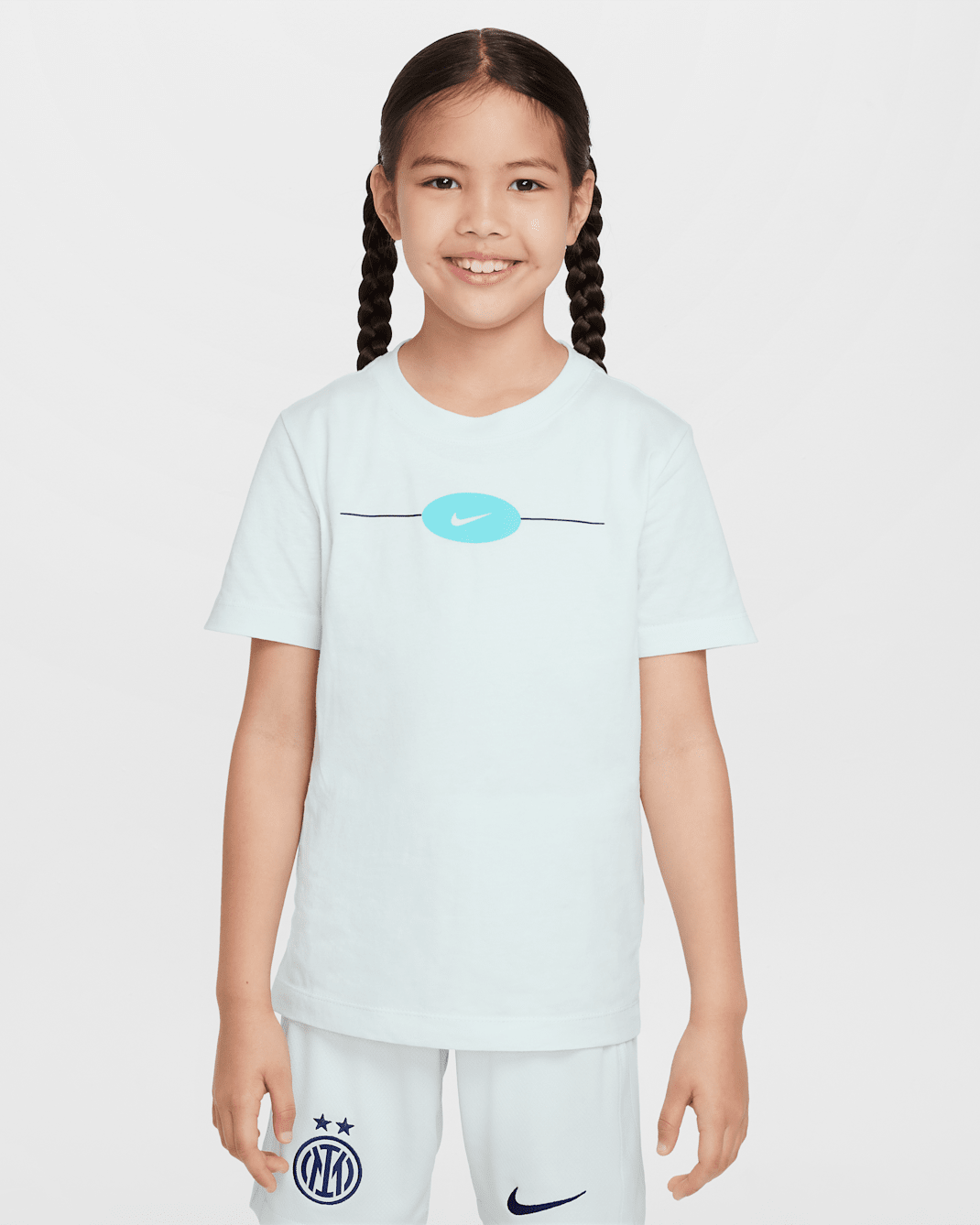 Inter Milan Older Kids' Nike Football T-Shirt - Ghost Aqua