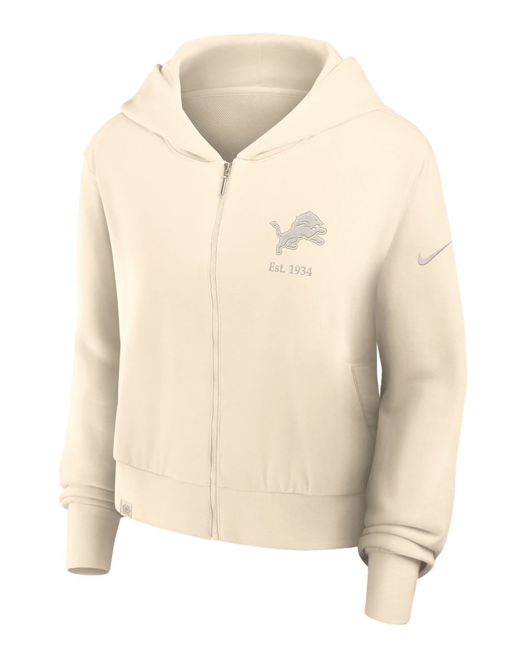 Detroit Lions Established Women’s Nike NFL Full-Zip Hoodie - Natural