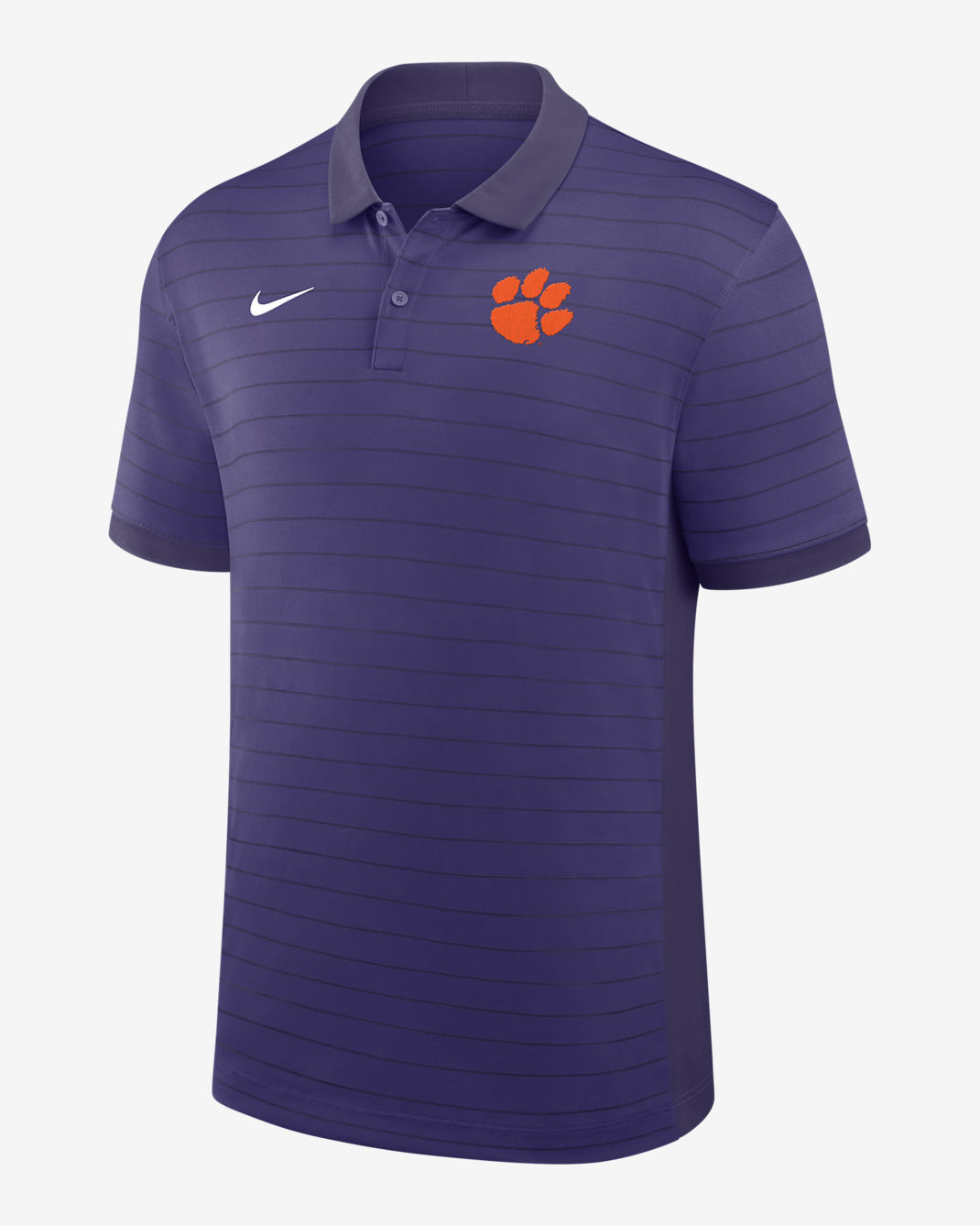 Clemson Sideline Victory Stripe Men's Nike Dri-FIT College Polo - Purple
