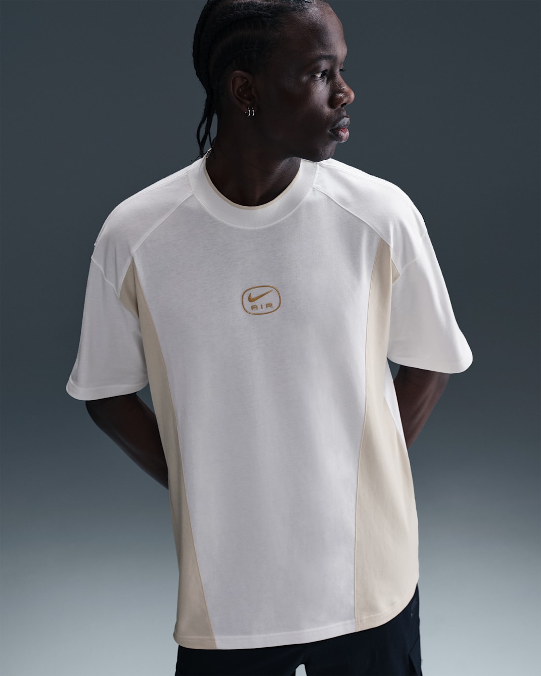 T-shirt Nike Air pour Homme - Blanc/Light Orewood Brown