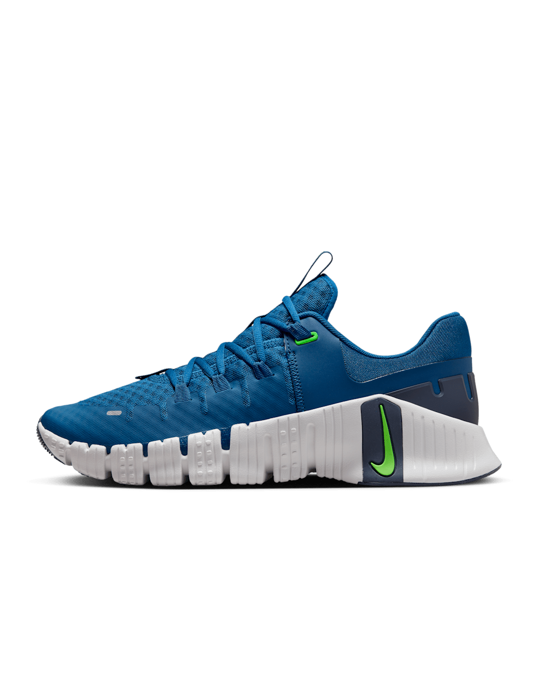 รองเท้าออกกำลังกายผู้ชาย Nike Free Metcon 5 - Court Blue/Thunder Blue/Platinum Tint/Green Strike