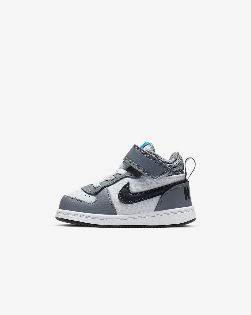 Nike Court Borough Mid Baby/Toddler Shoes - Cool Grey/Pure Platinum/Photo Blue/Anthracite