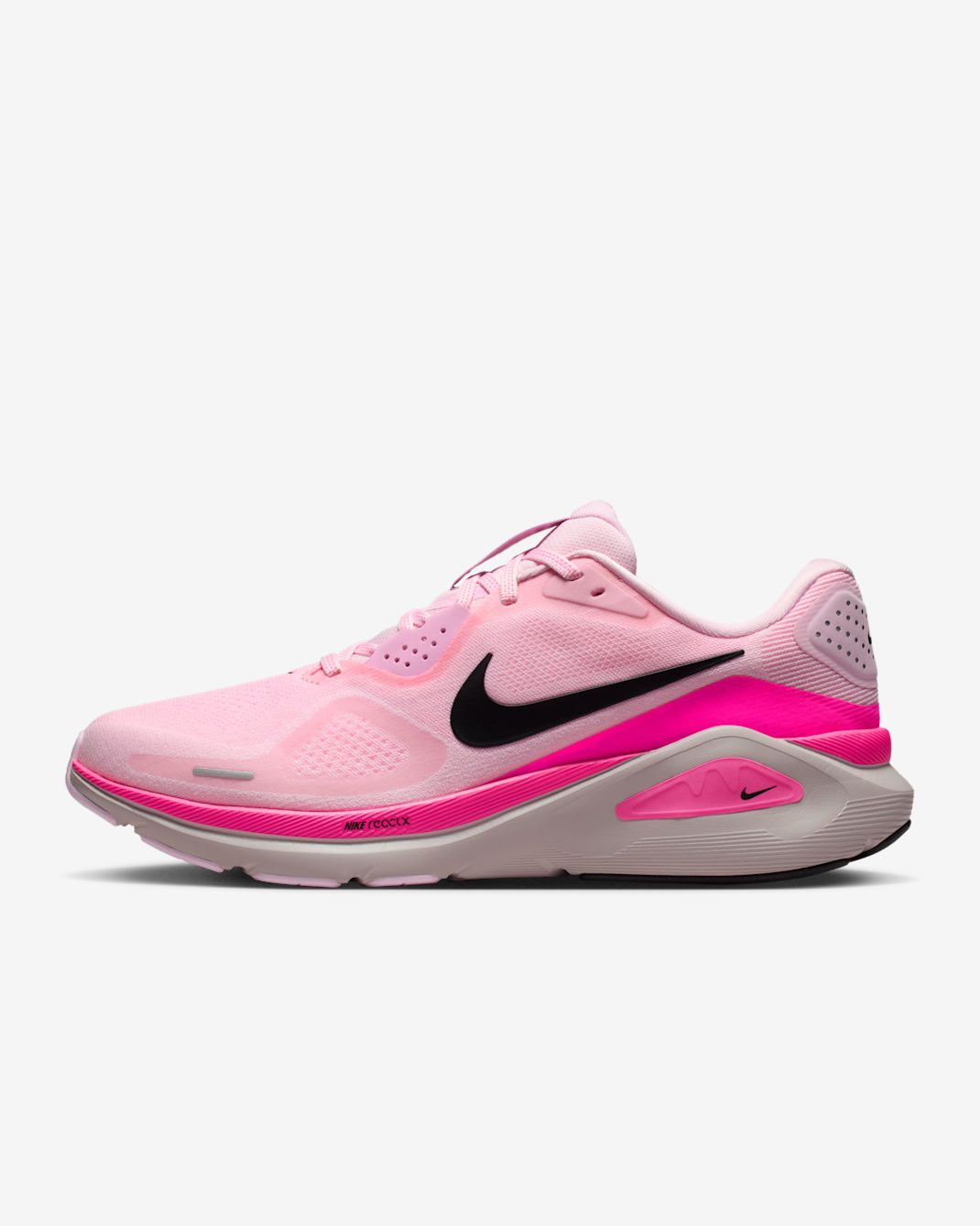 Nike Structure 26 Men's Road Running Shoes - Pink Foam/Hyper Pink/Platinum Violet/Black