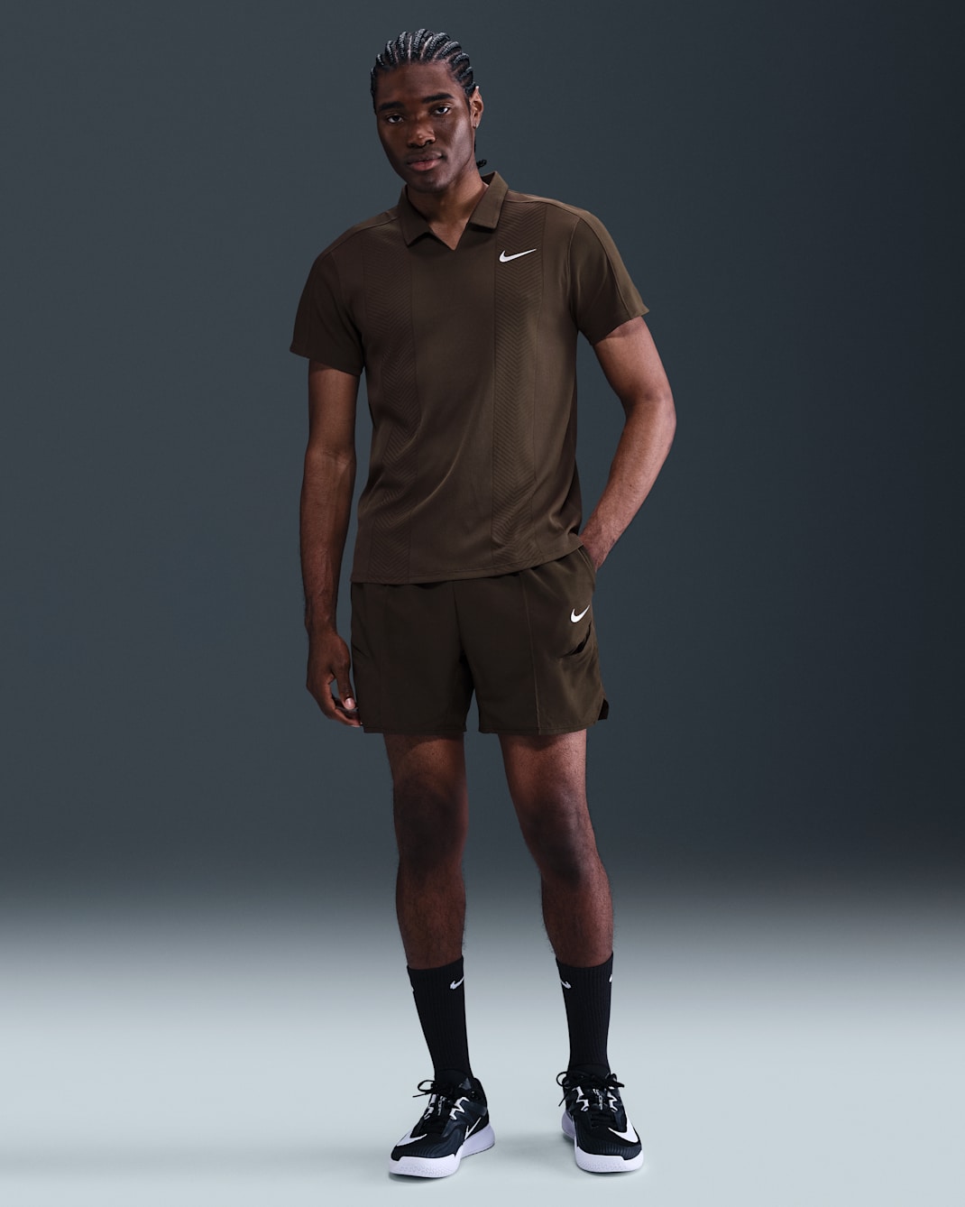 NikeCourt Slam Men's Dri-FIT 6" Tennis Shorts - Velvet Brown