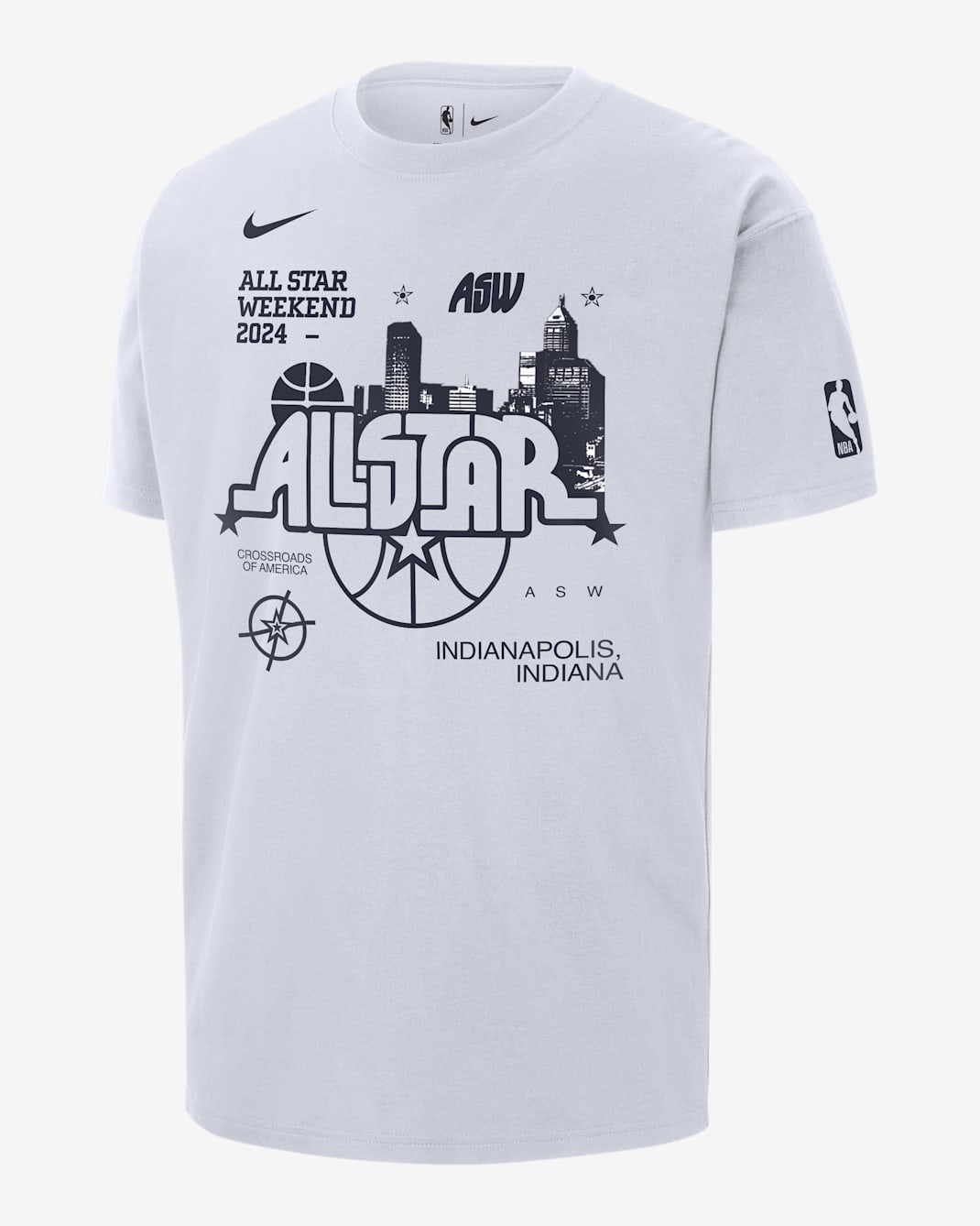 2024 All-Star Weekend Men's Nike NBA Max90 T-Shirt - White