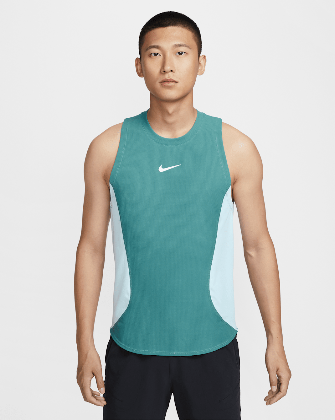 เสื้อกล้ามเทนนิสผู้ชาย Dri-FIT NikeCourt Slam - Mineral Teal/ขาว