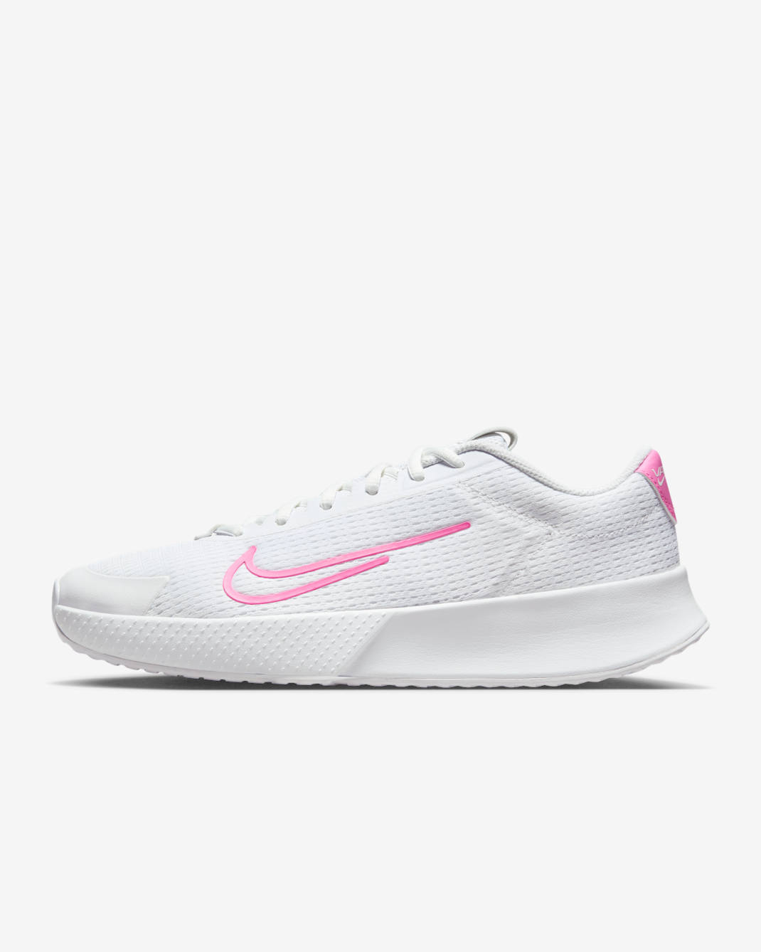 NikeCourt Vapor Lite 2 女款硬地球場網球鞋 - 白色/白色/Playful Pink
