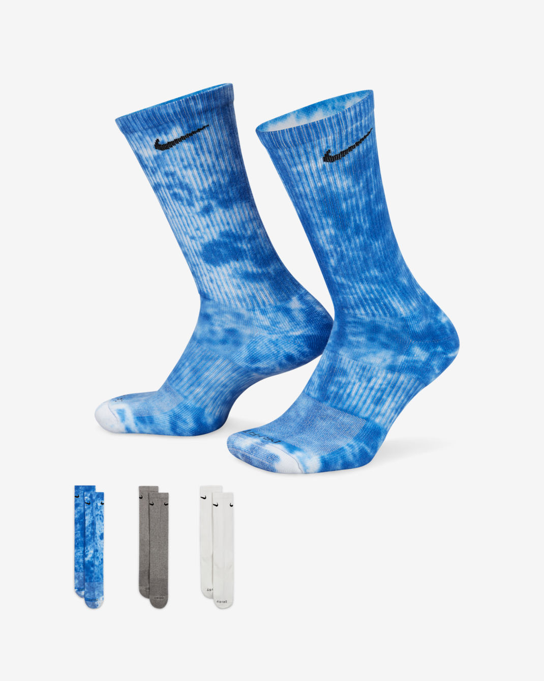 Nike Everyday Plus Cushioned Crew Socks (3 Pairs) - Multi-Colour