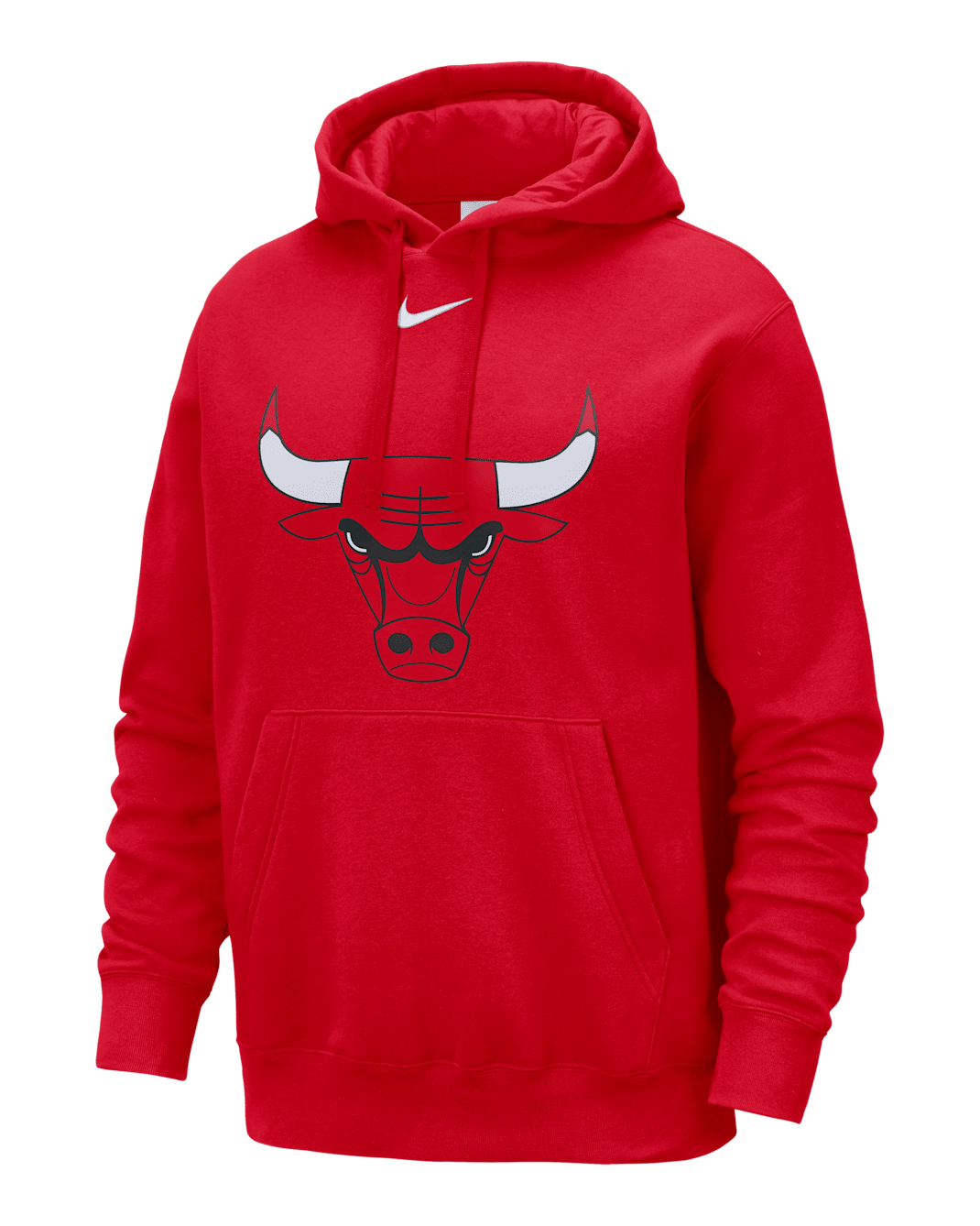 Chicago Bulls Club Men's Nike NBA Pullover Hoodie - University Red/White