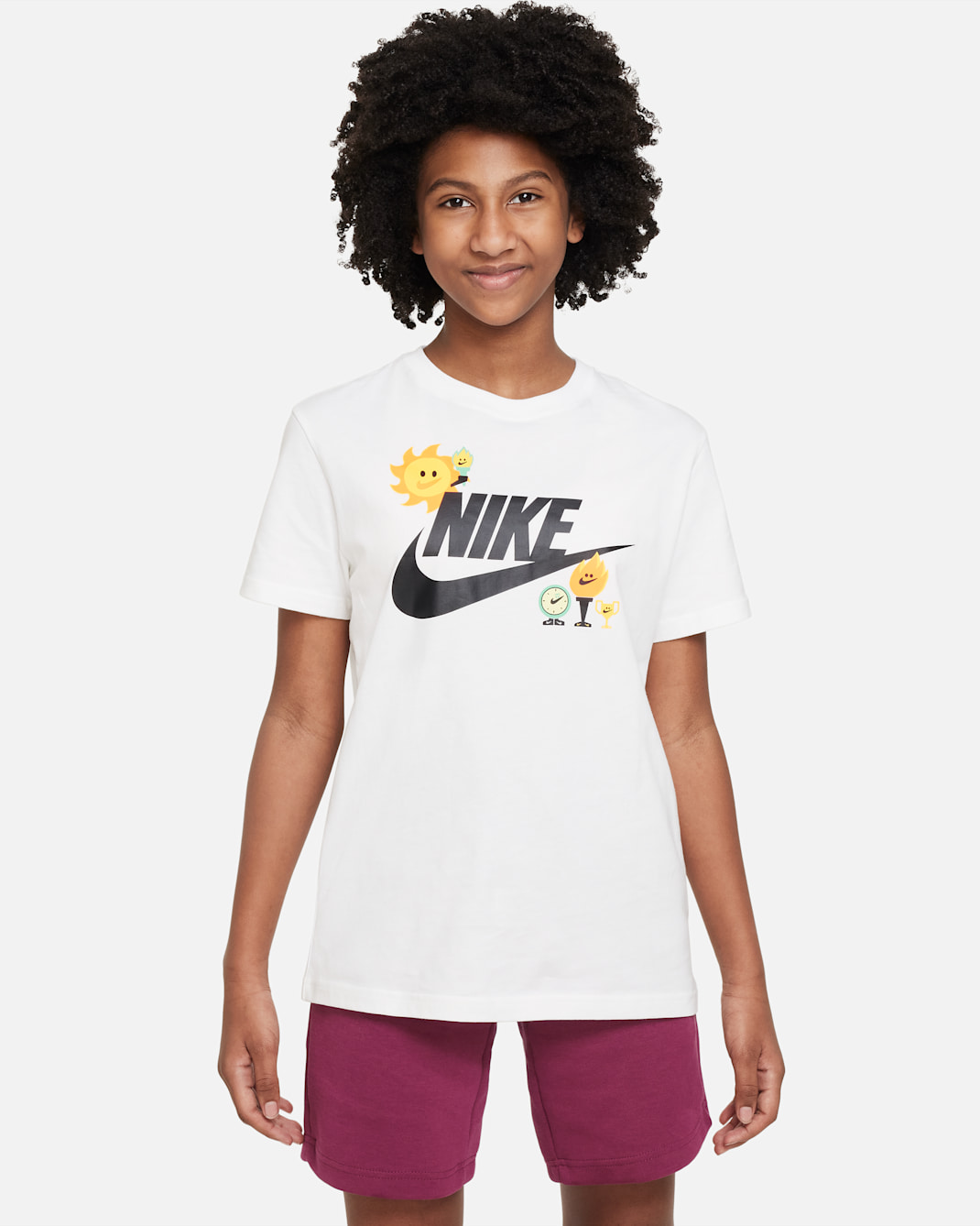 Nike Sportswear Older Kids' Boxy T-Shirt - White