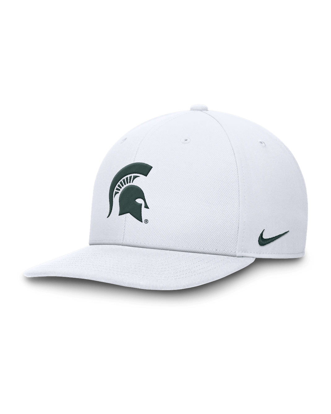 Gorra universitaria Nike Dri-FIT ajustable para hombre Michigan State Spartans On-Field Pro - Blanco