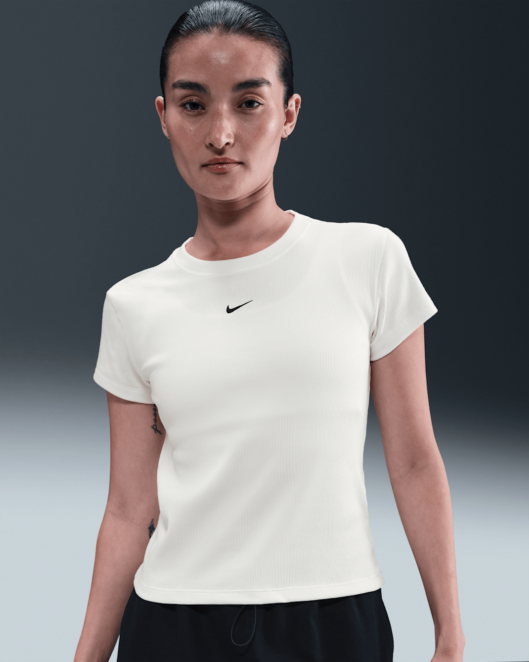 Nike Sportswear Women's Tight Ribbed Short-Sleeve T-Shirt - Sail