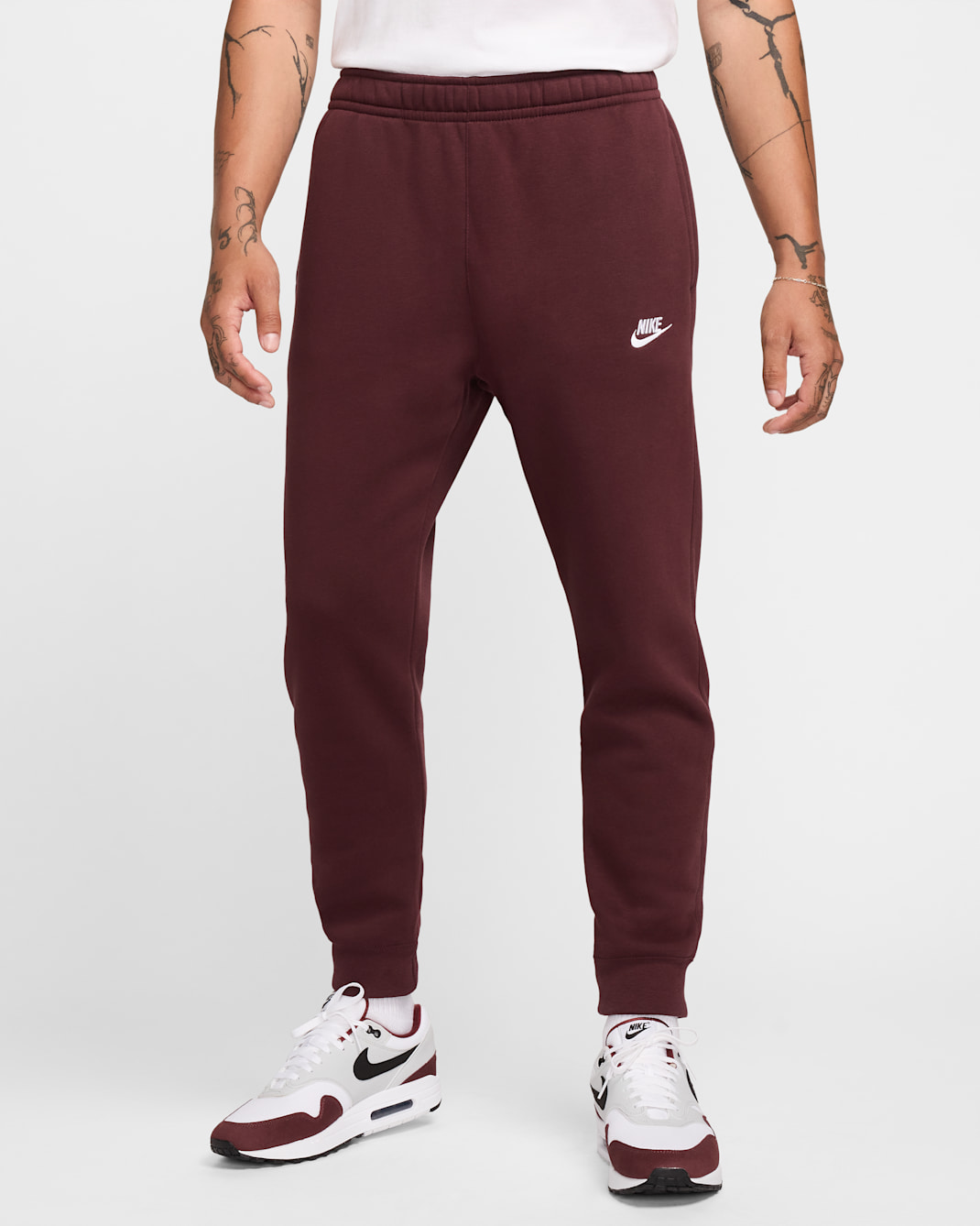 Nike Sportswear Club Fleece Jogginghose - Burgundy Crush/Burgundy Crush/Weiß