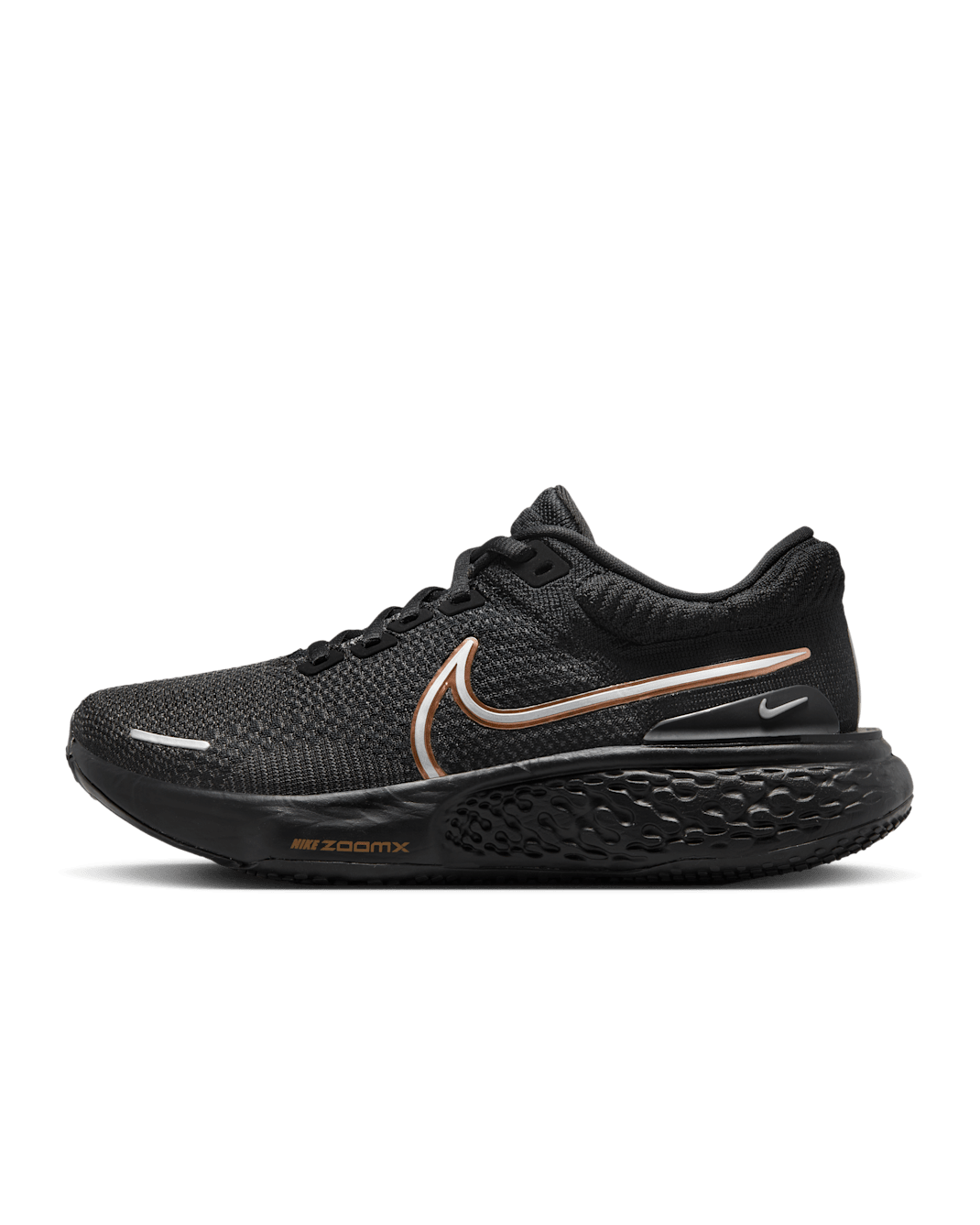 Nike Invincible 2 Women's Road Running Shoes - Black/Summit White/Metallic Copper/Metallic Silver