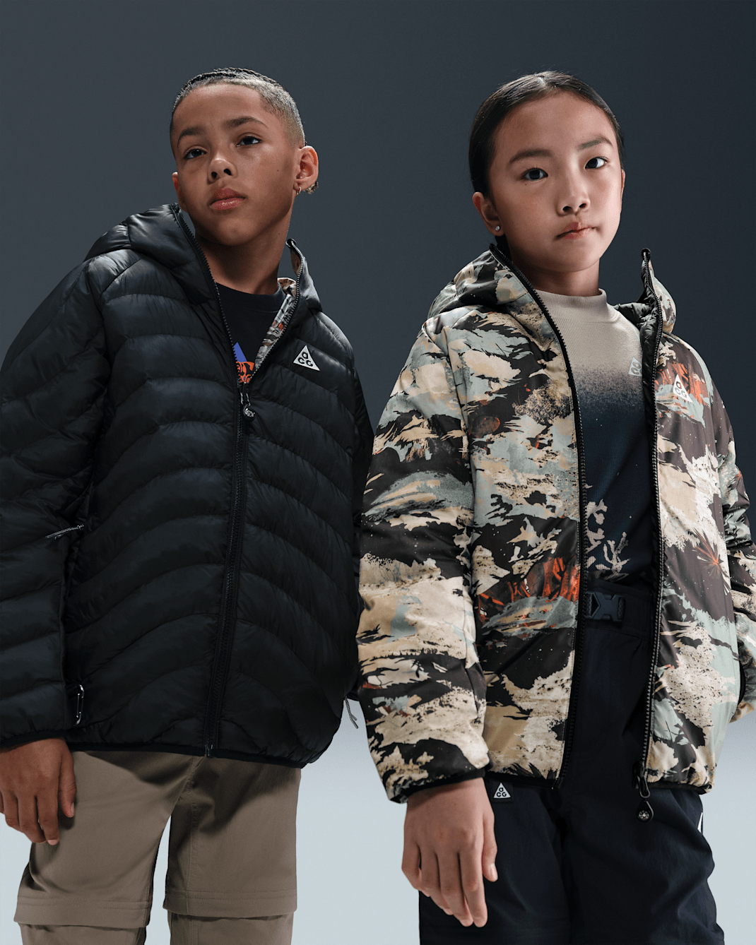 Nike ACG "Lava Flow" Big Kids' Therma-FIT ADV Jacket - Black/Summit White