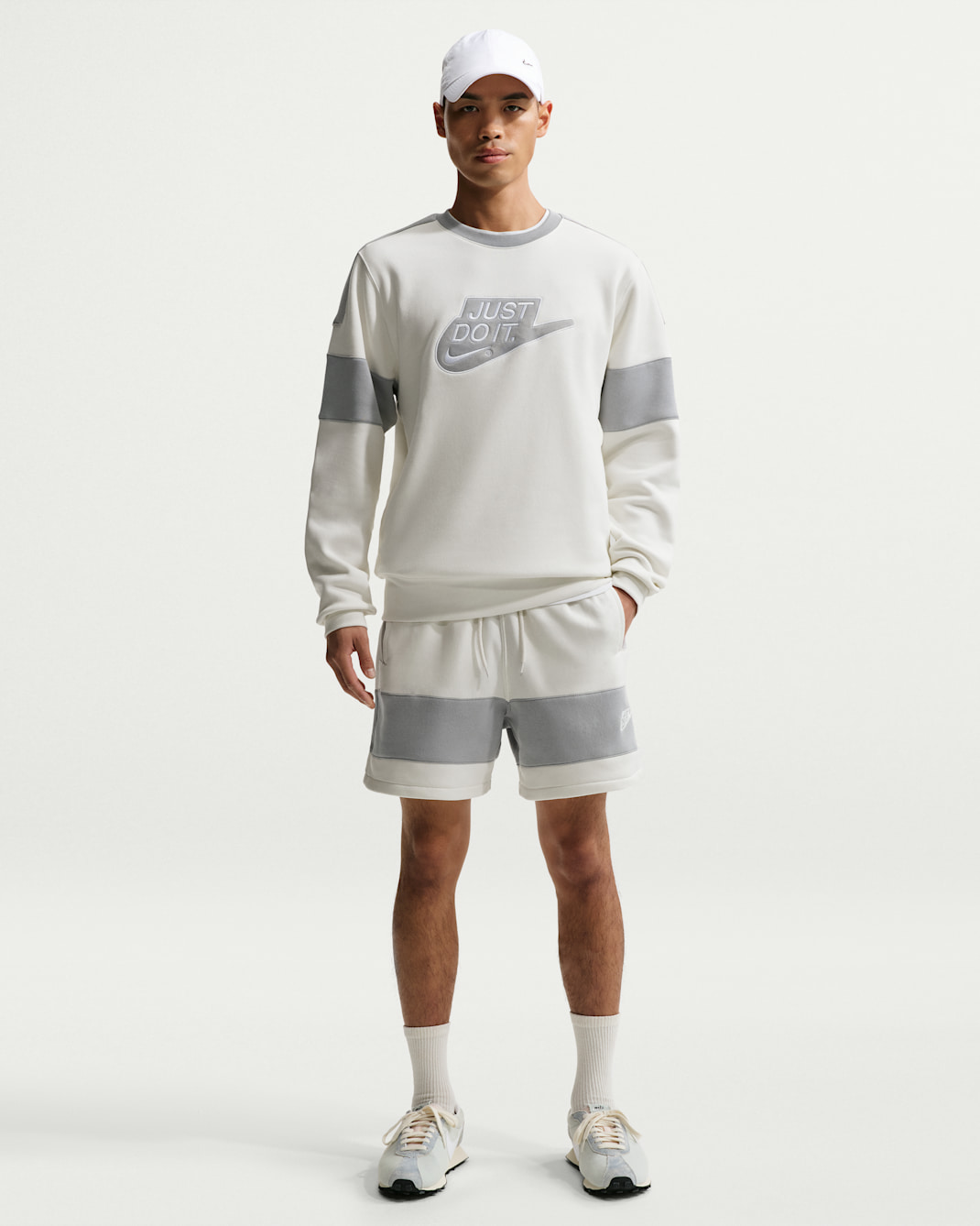 Nike Sportswear Club Men's Fleece Shorts - Sail/Light Smoke Grey/Sail/Light Smoke Grey