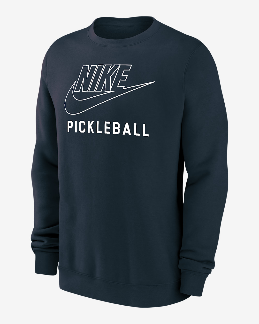 Nike Swoosh Club Fleece Men's Pickleball Pullover Crew-Neck Sweatshirt - Thunder Blue
