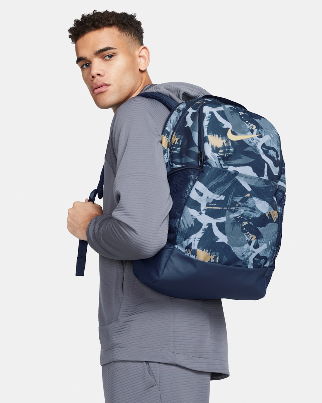 Nike Brasilia Backpack (Medium, 24L) - Midnight Navy/Midnight Navy/Pale Vanilla