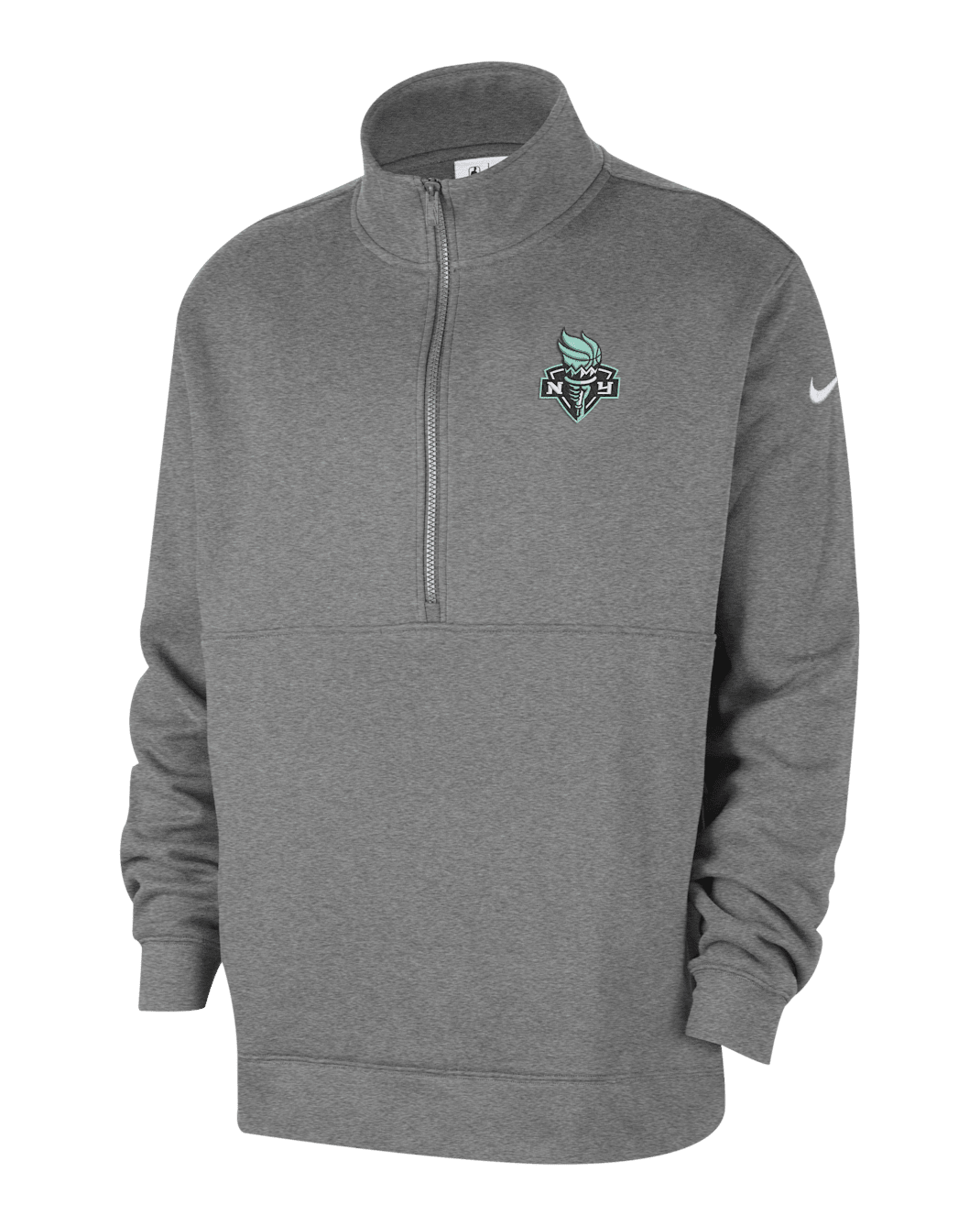 New York Liberty Club Men's Nike WNBA Half-Zip Top - Dark Grey Heather