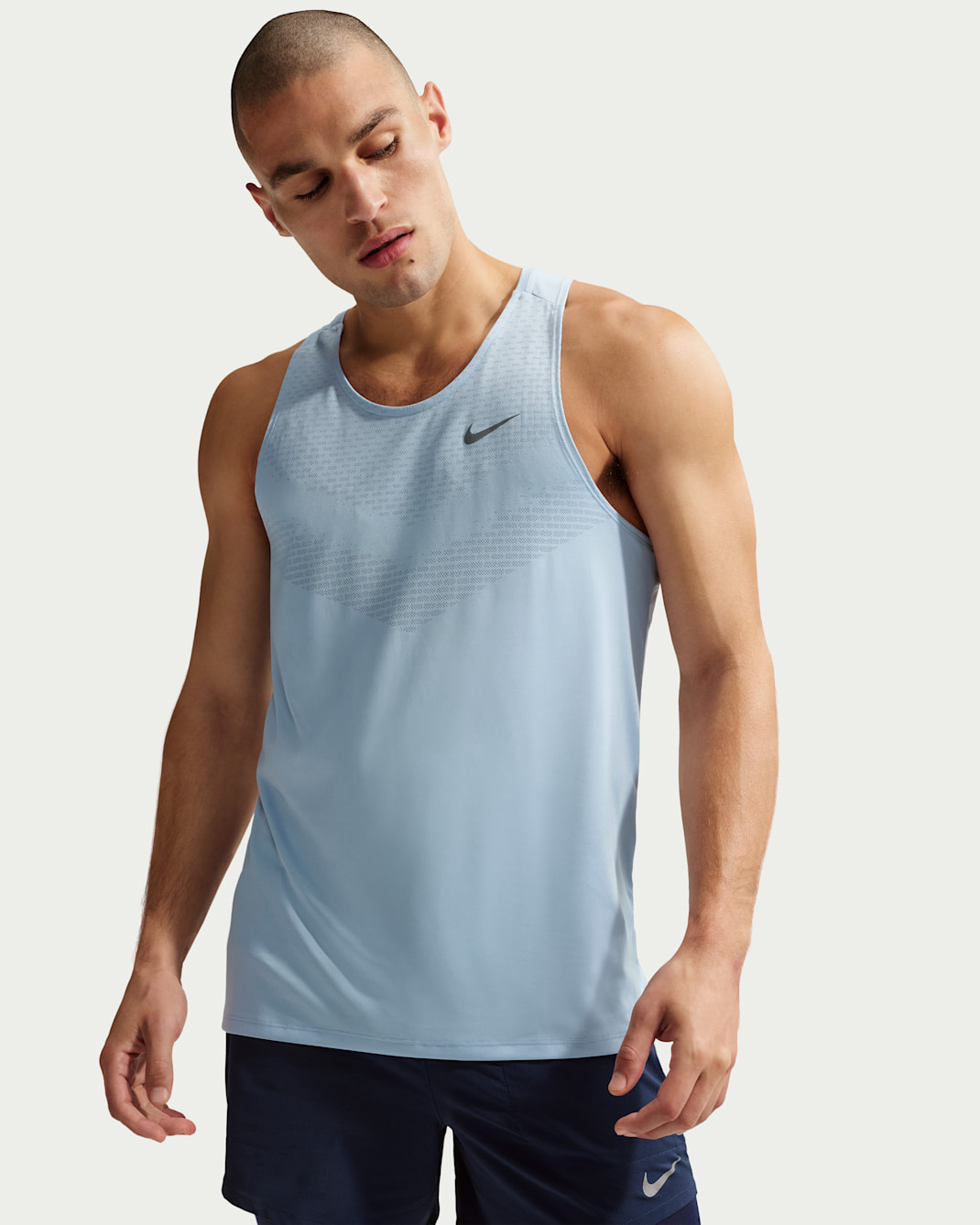 Camiseta de tirantes de correr Dri-FIT ADV para hombre Nike Stride - Azul militar claro