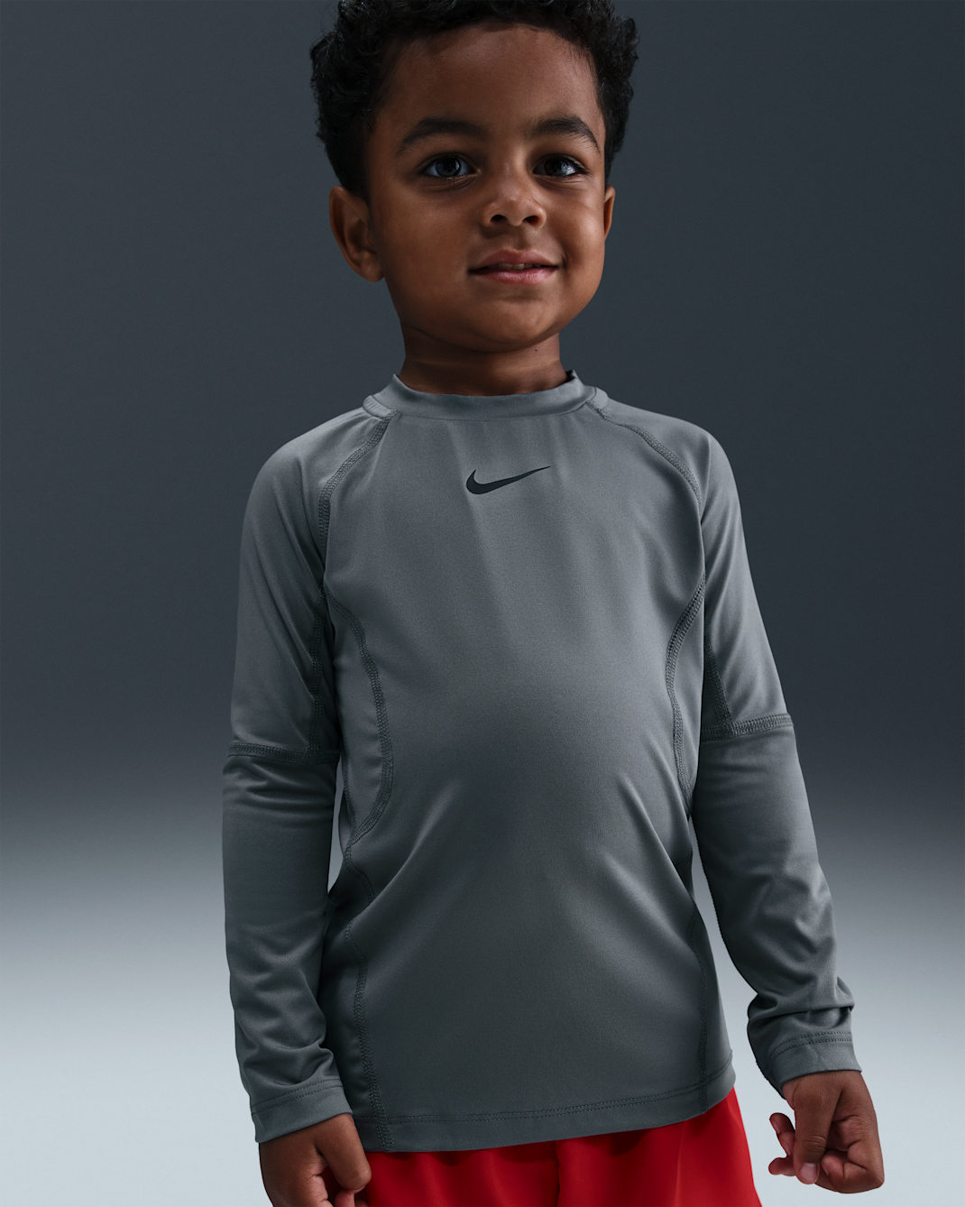 Nike Pro Toddler Dri-FIT Long-Sleeve Top - Smoke Grey