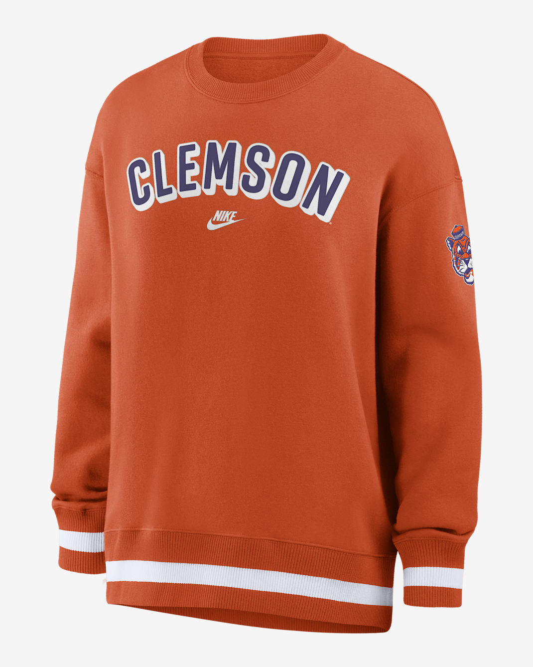 Clemson Legacy Phoenix Women's Nike College Oversized Pullover Crew - Orange